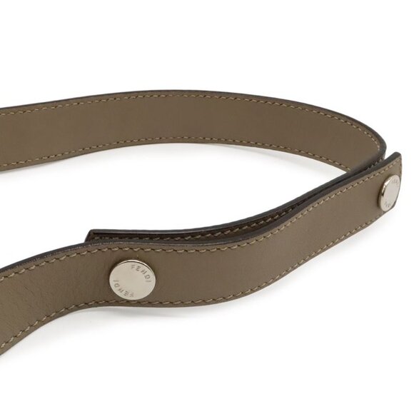 Fendi by the Way 2-Way Shoulder Bag Leather Grey Silver Greige - Picture 9 of 9